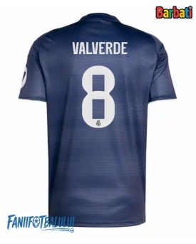 Real Madrid Federico Valverde #8 Tricou Fotbal Replică 2025-26 Barbati Deplasare